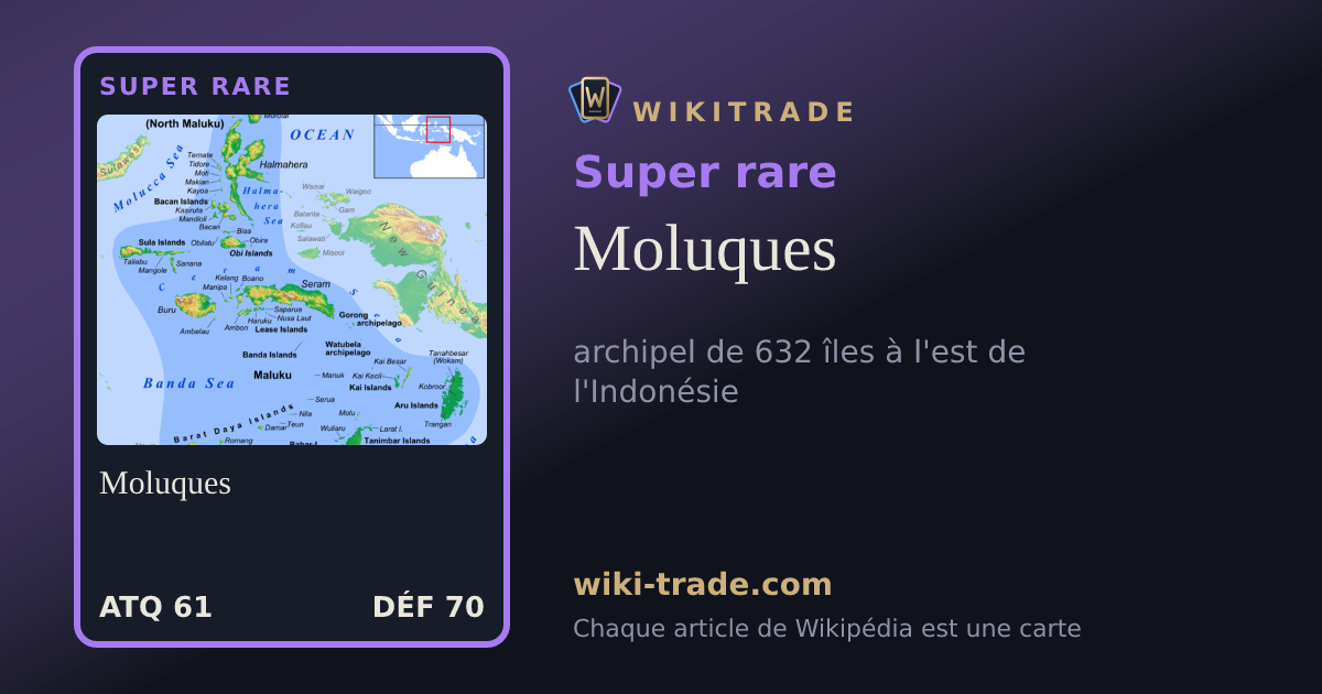 Moluques — carte Super rare