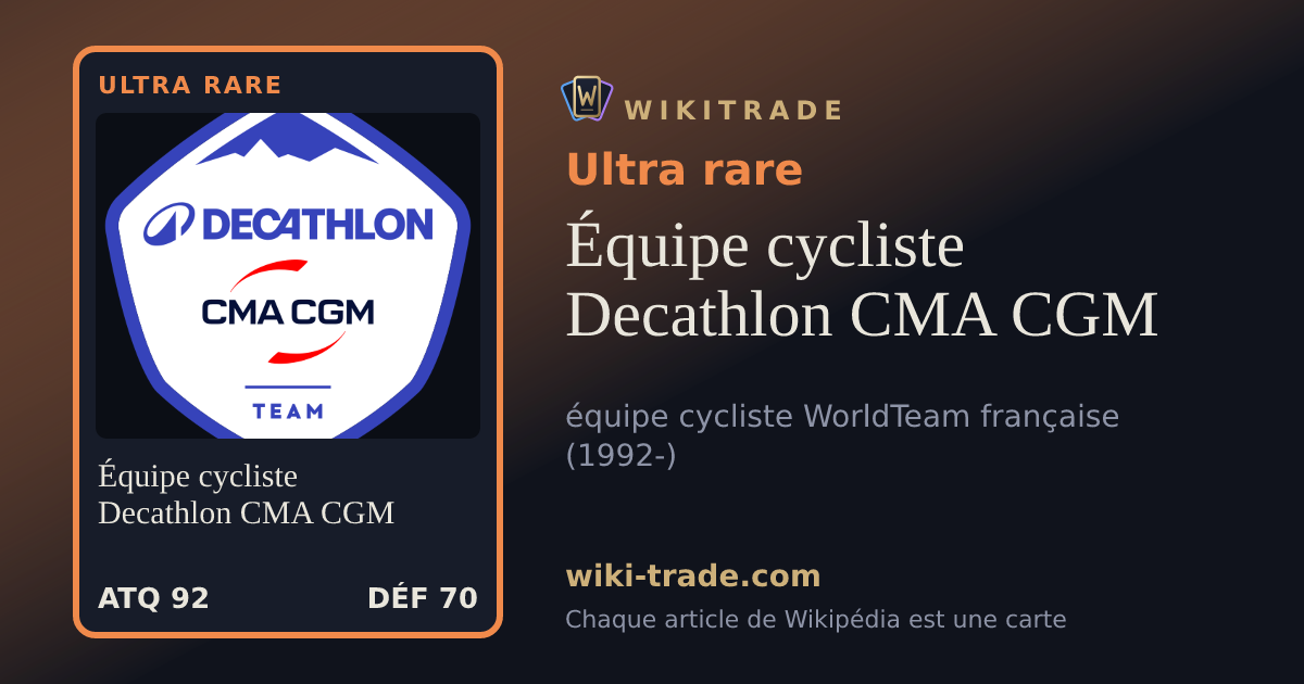 Équipe cycliste Decathlon CMA CGM — carte Ultra rare