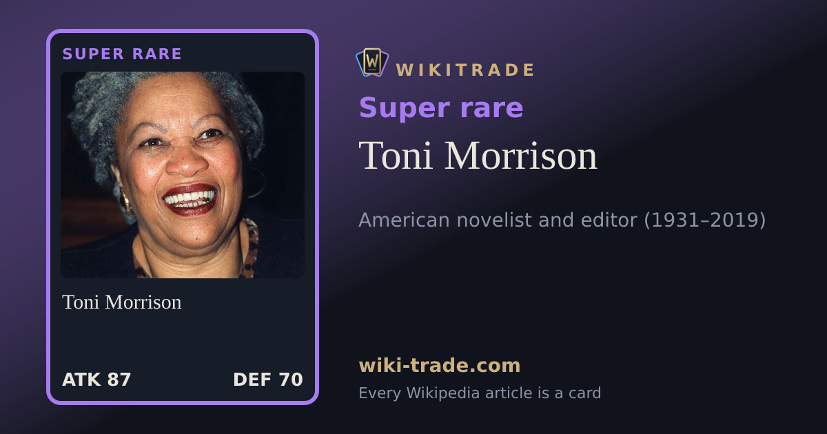 Toni Morrison — Super rare card