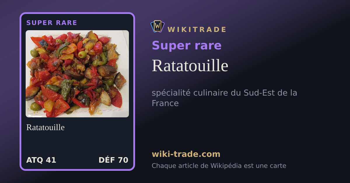 Ratatouille — carte Super rare