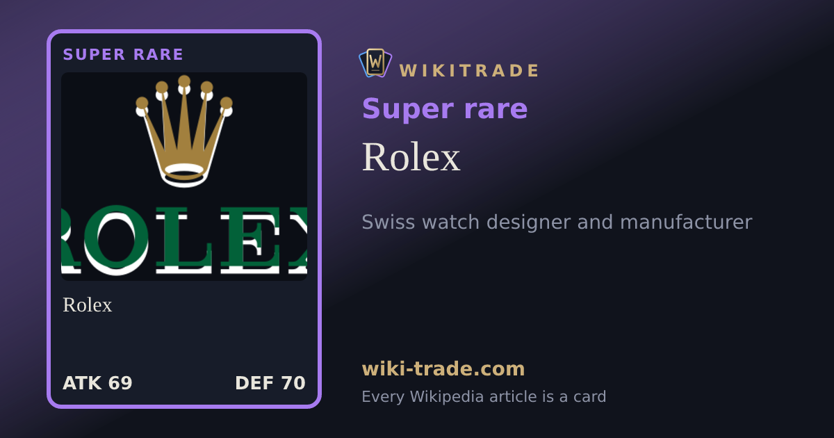 Rolex — Super rare card