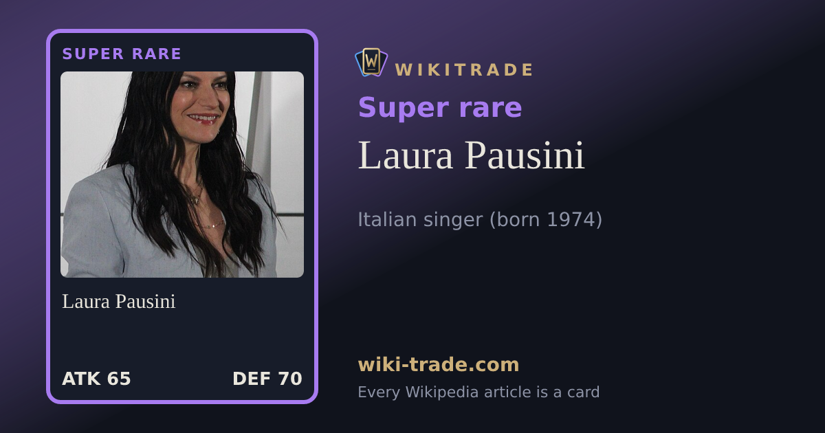 Laura Pausini — Super rare card