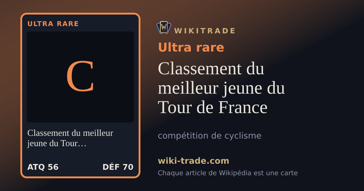 Classement du meilleur jeune du Tour de France — carte Ultra rare