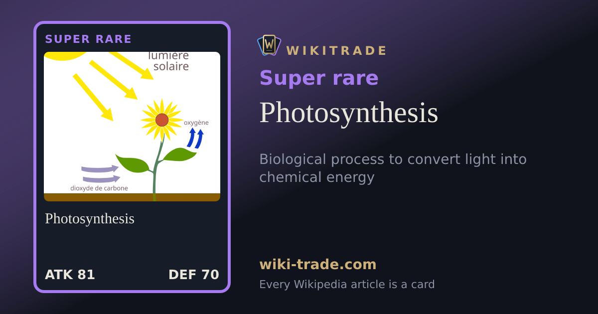 Photosynthesis — Super rare card
