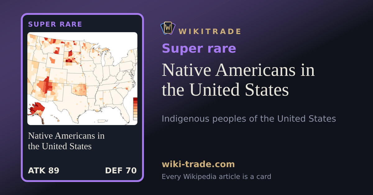 Native Americans in the United States — Super rare card