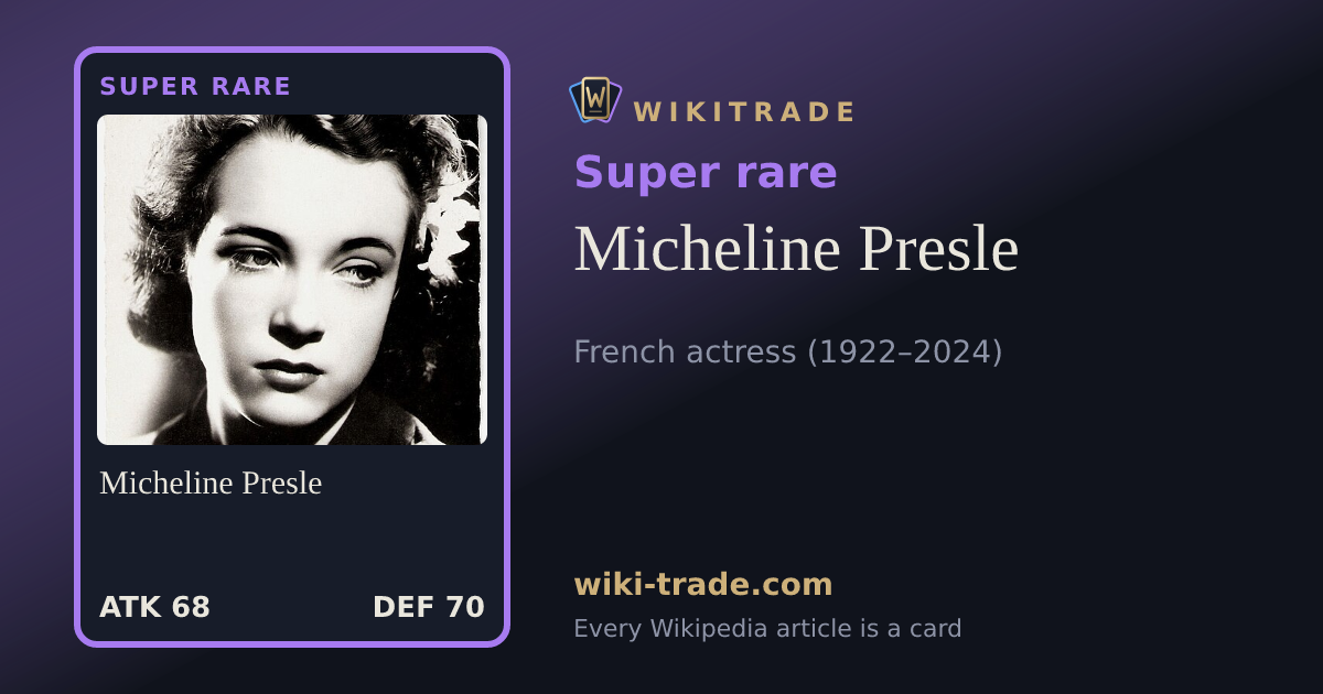 Micheline Presle — Super rare card