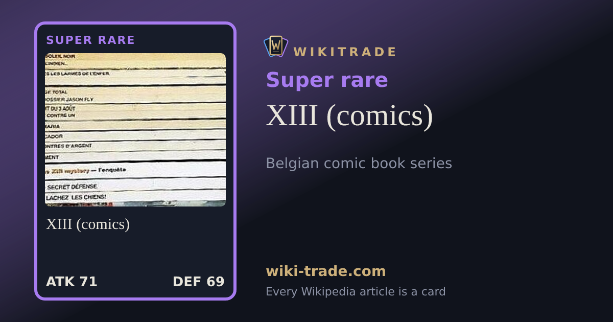 XIII (comics) — Super rare card