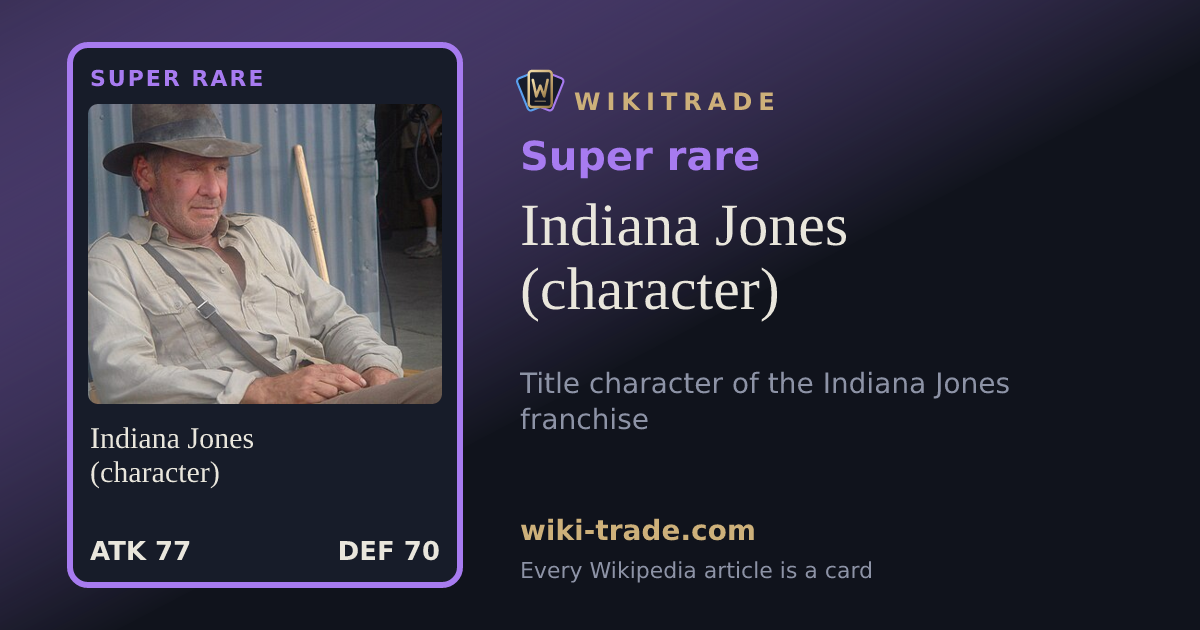 Indiana Jones (character) — Super rare card