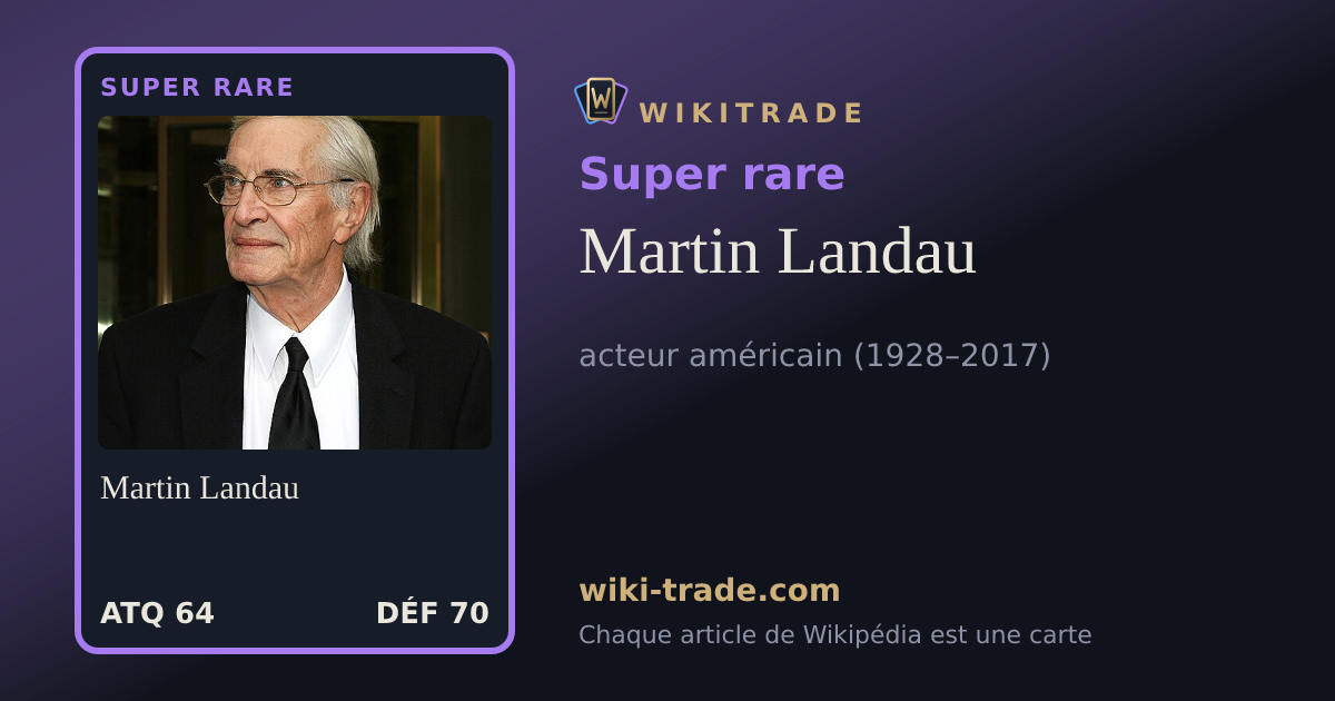 Martin Landau — carte Super rare