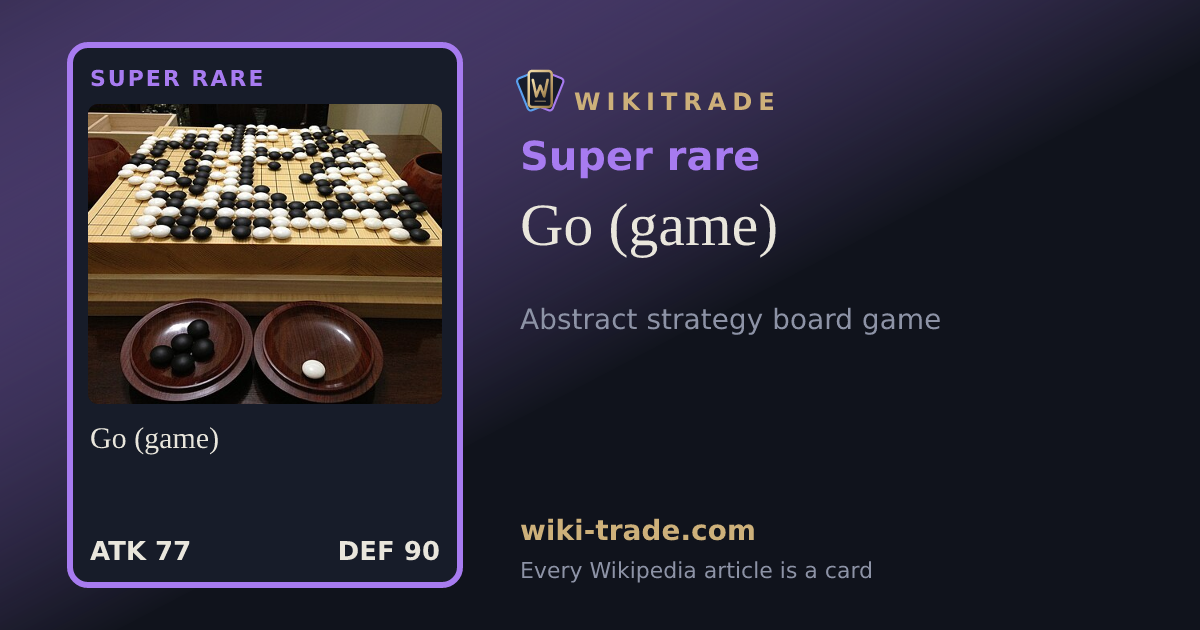 Go (game) — Super rare card