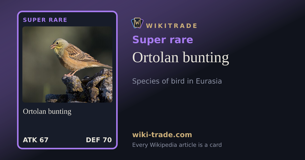 Ortolan bunting — Super rare card