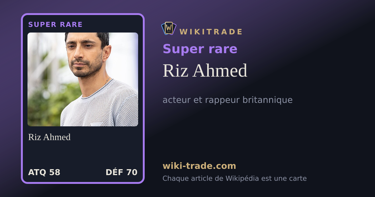 Riz Ahmed — carte Super rare