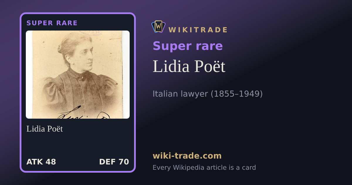 Lidia Poët — Super rare card