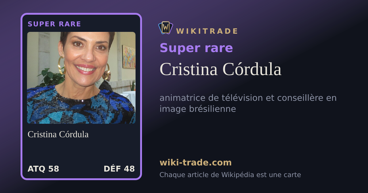 Cristina Córdula — carte Super rare