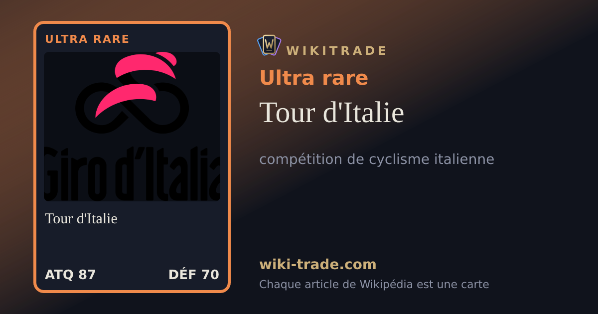 Tour d'Italie — carte Ultra rare