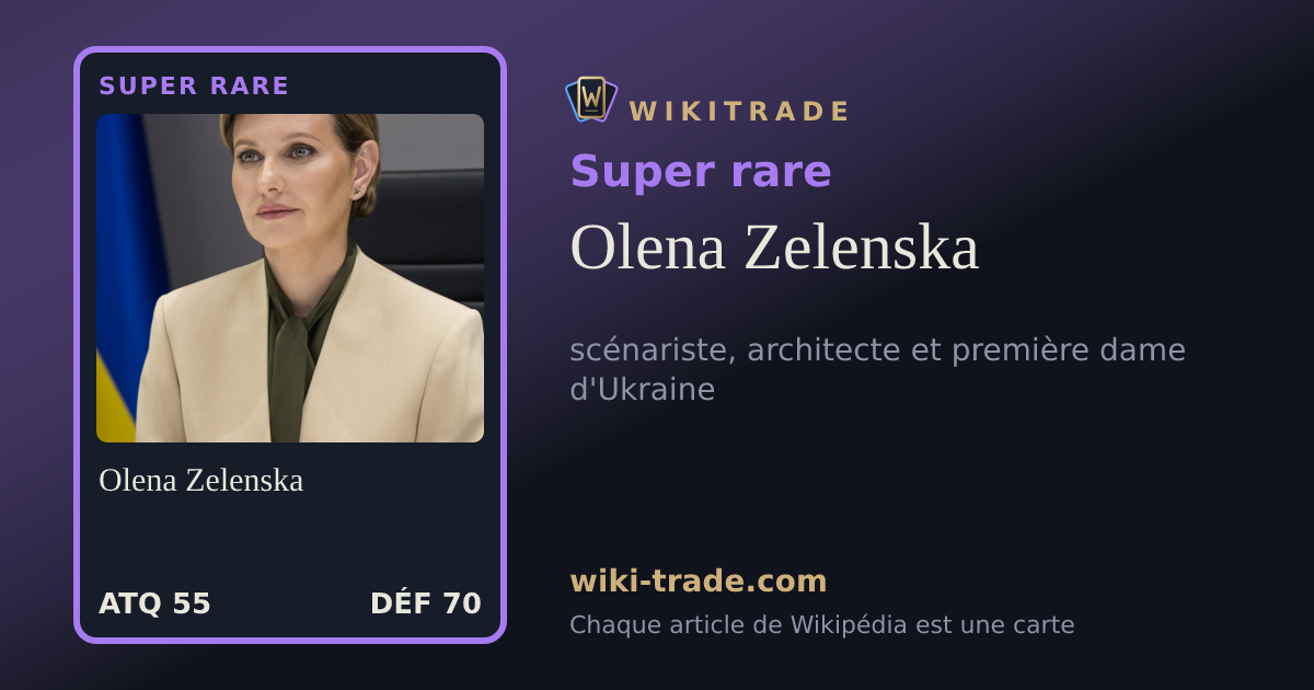 Olena Zelenska — carte Super rare