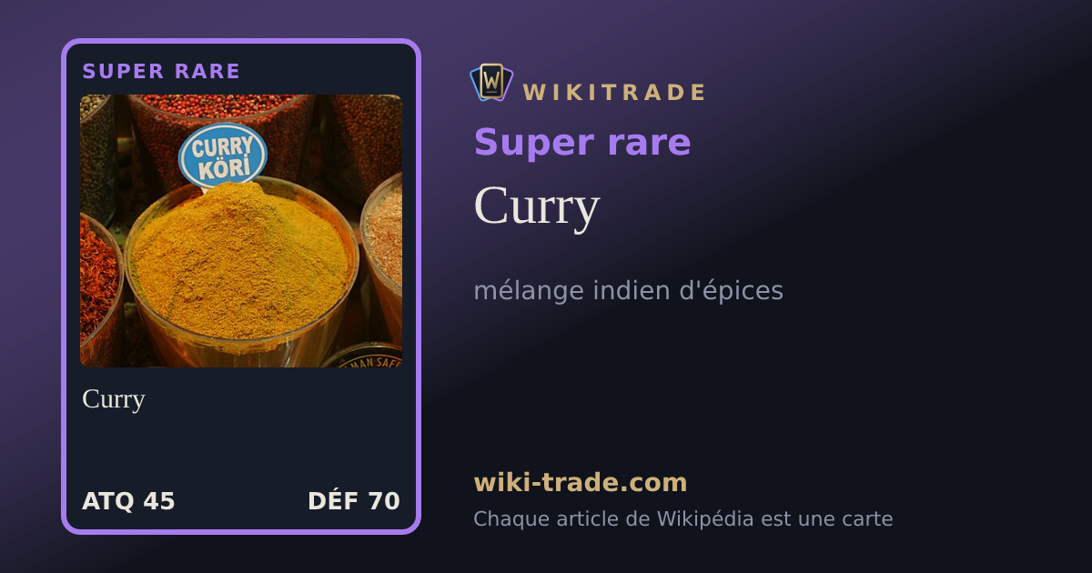 Curry — carte Super rare
