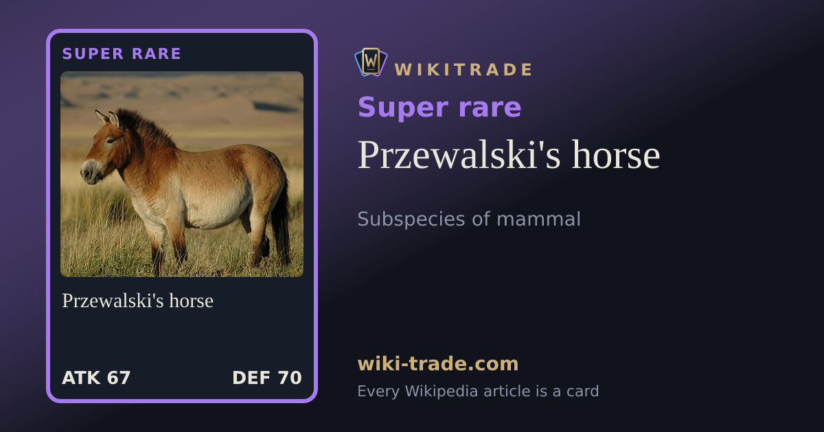 Przewalski's horse — Super rare card