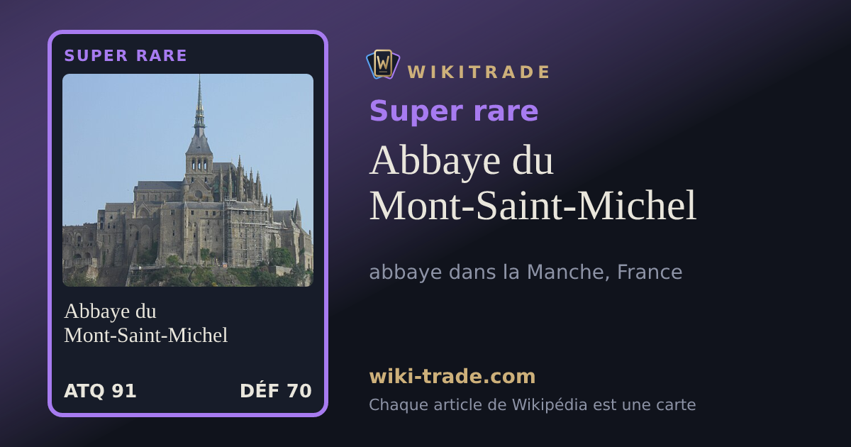 Abbaye du Mont-Saint-Michel — carte Super rare