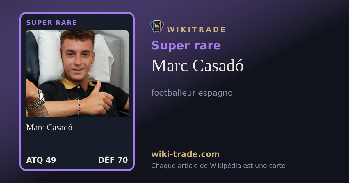 Marc Casadó — carte Super rare