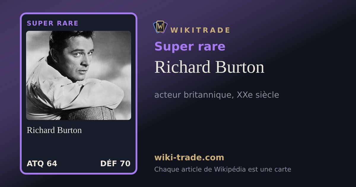 Richard Burton — carte Super rare