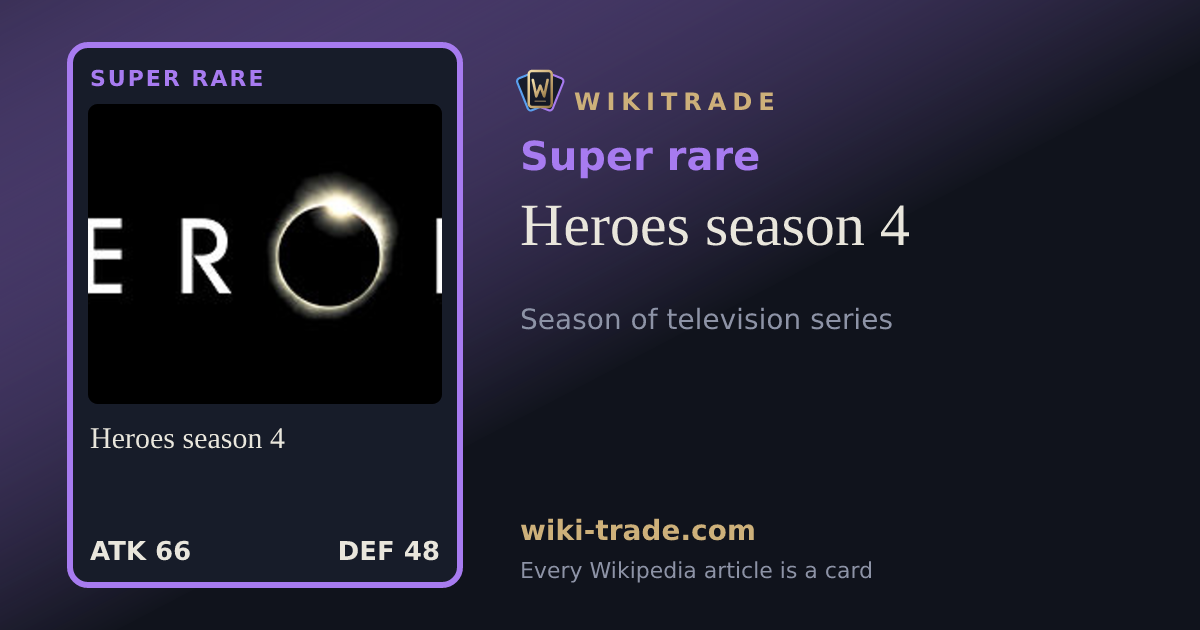 Heroes season 4 — Super rare card