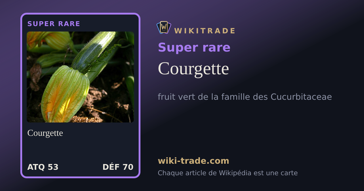 Courgette — carte Super rare