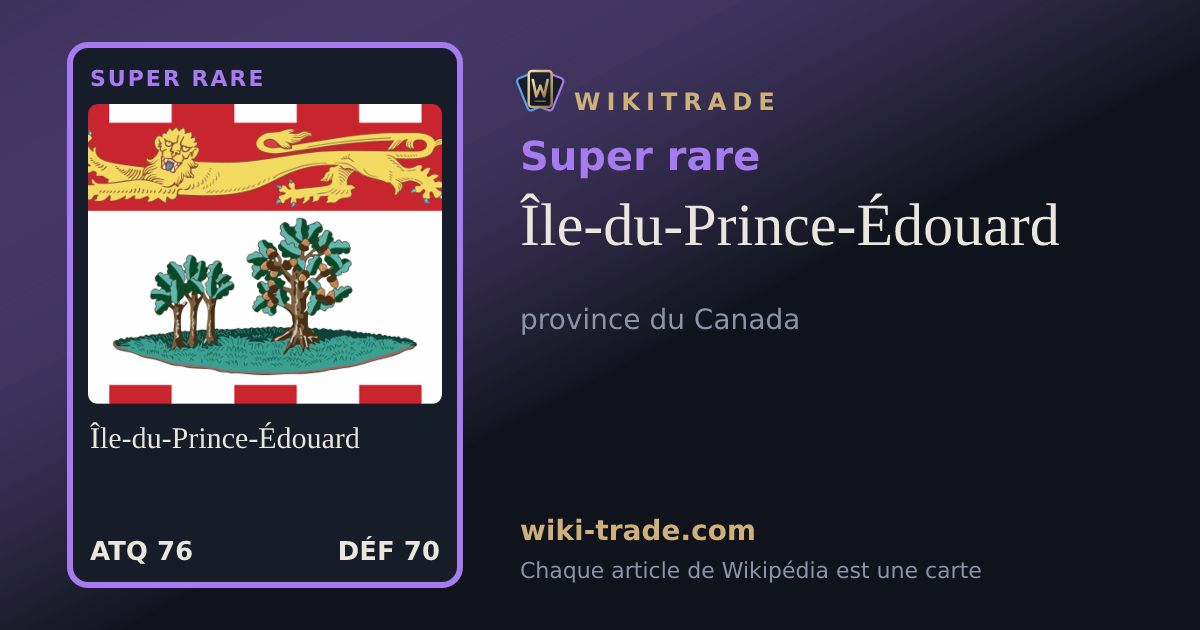 Île-du-Prince-Édouard — carte Super rare