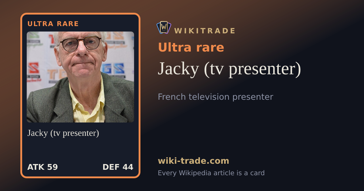 Jacky (tv presenter) — Ultra rare card