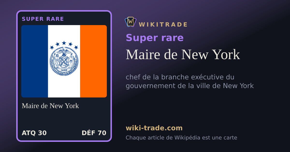 Maire de New York — carte Super rare
