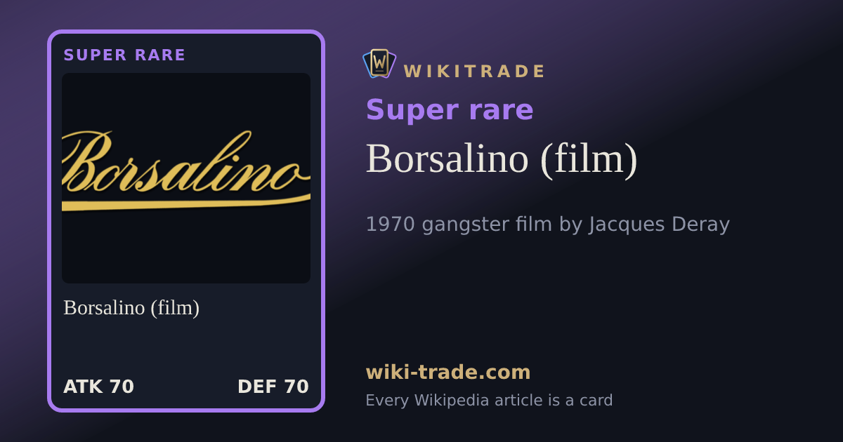 Borsalino (film) — Super rare card