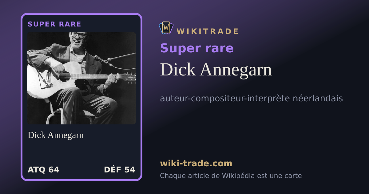 Dick Annegarn — carte Super rare