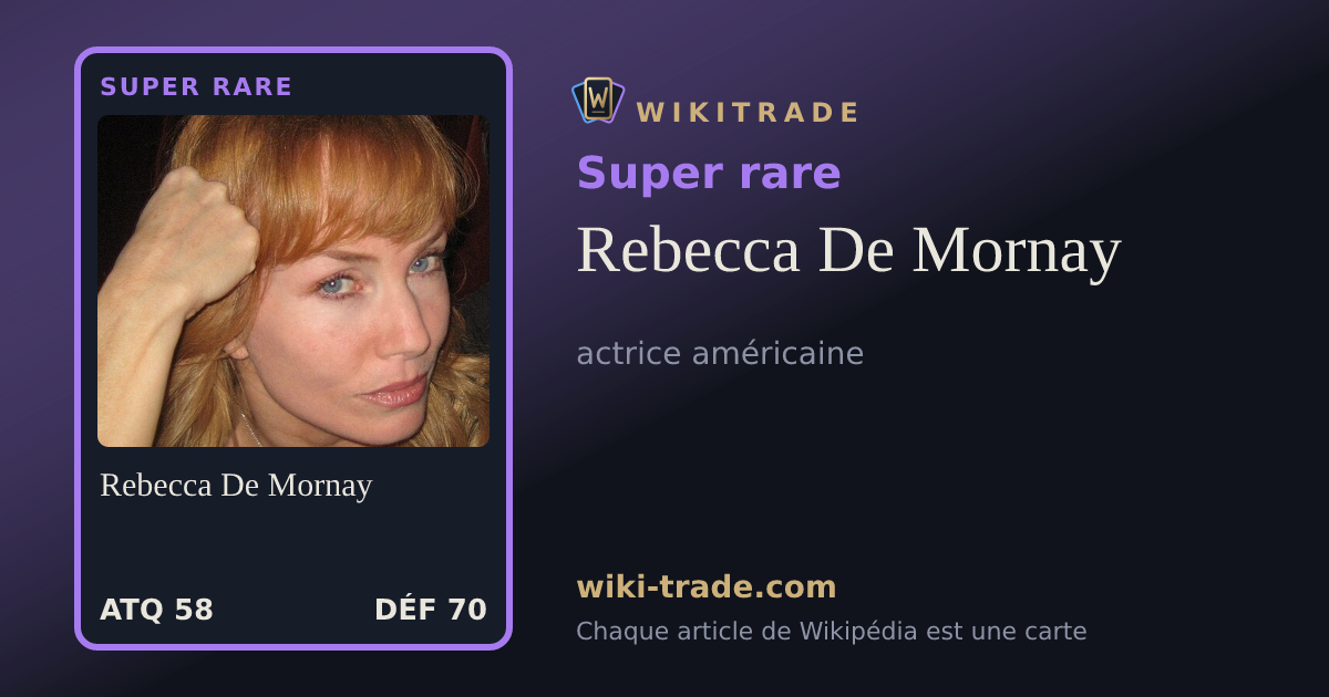 Rebecca De Mornay — carte Super rare