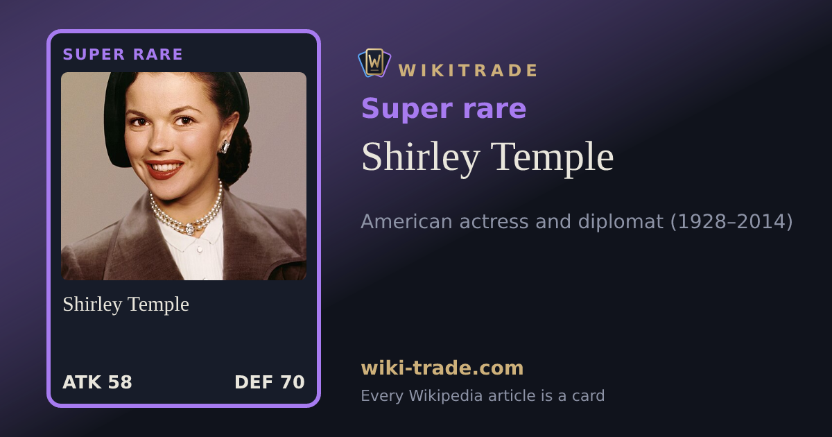 Shirley Temple — Super rare card