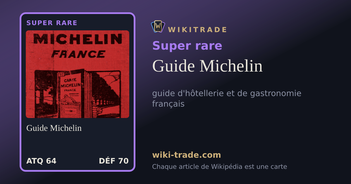 Guide Michelin — carte Super rare