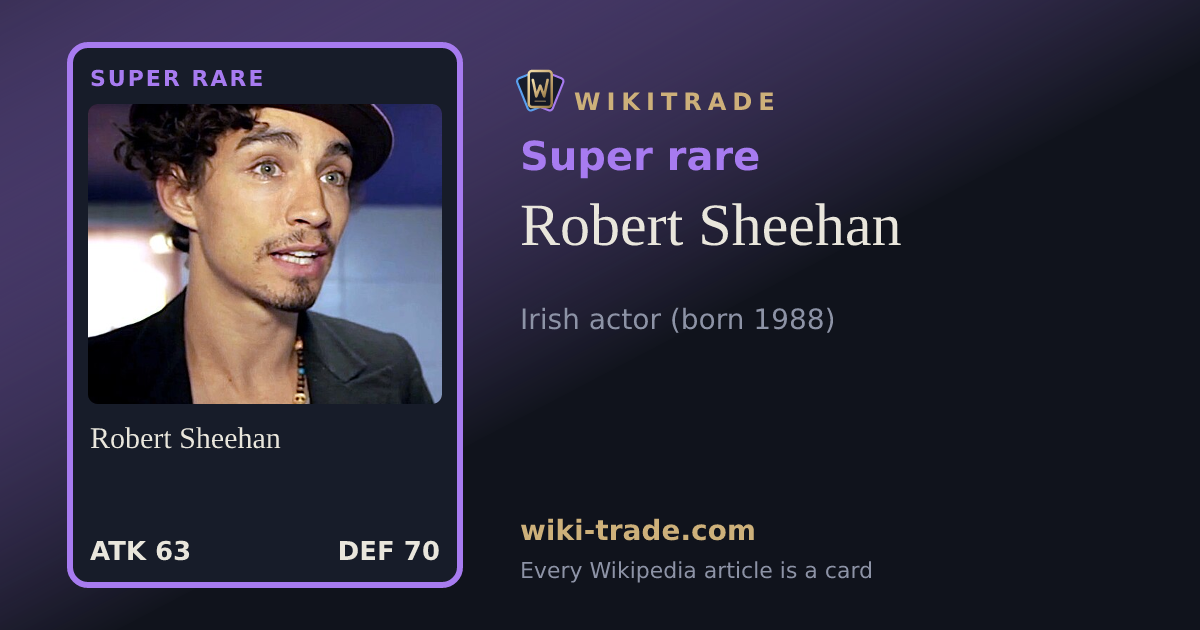 Robert Sheehan — Super rare card