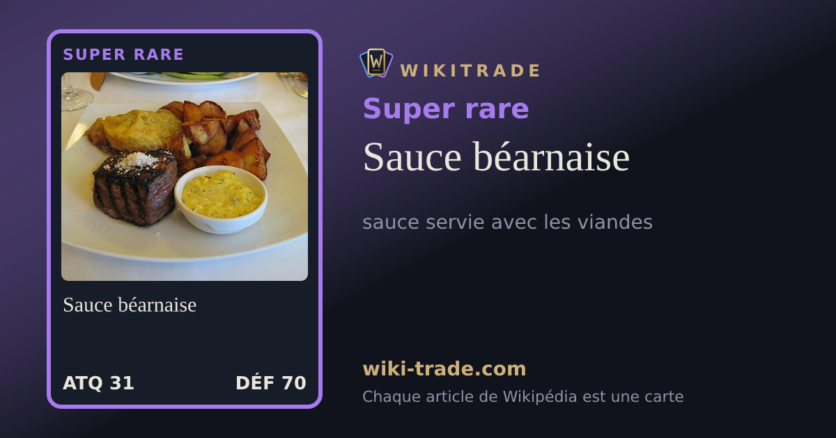 Sauce béarnaise — carte Super rare