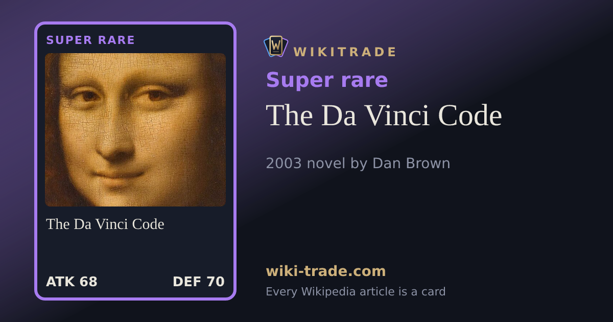 The Da Vinci Code — Super rare card