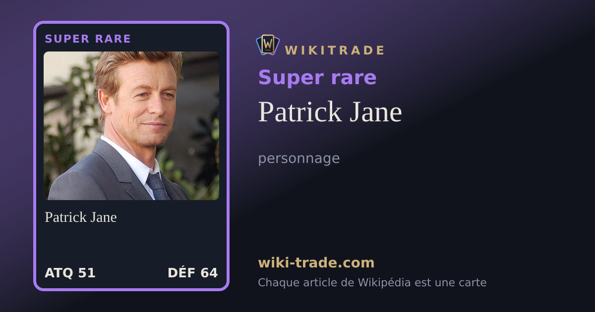 Patrick Jane — carte Super rare