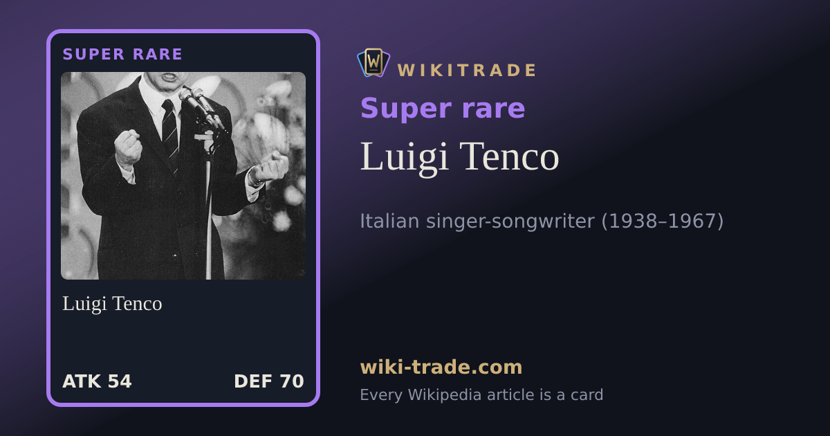 Luigi Tenco — Super rare card