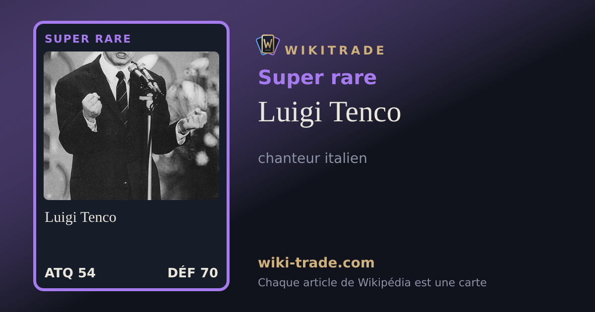 Luigi Tenco — carte Super rare