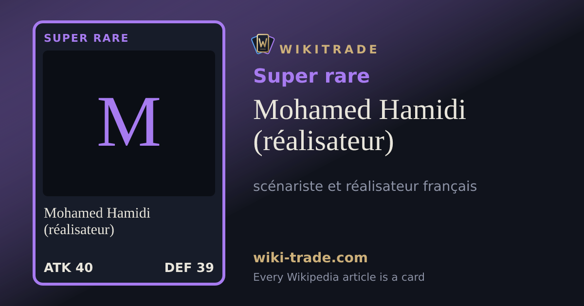 Mohamed Hamidi (réalisateur) — Super rare card