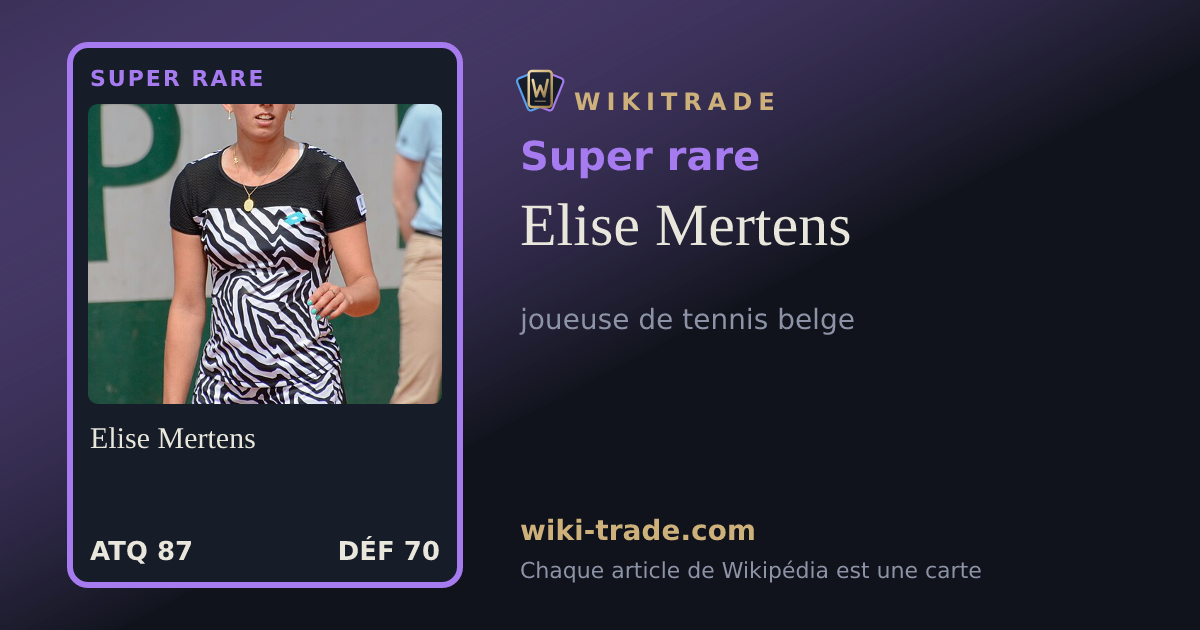 Elise Mertens — carte Super rare