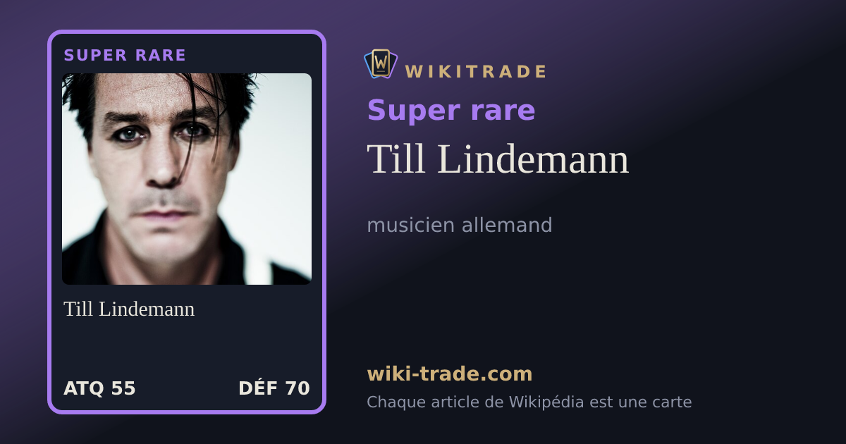 Till Lindemann — carte Super rare