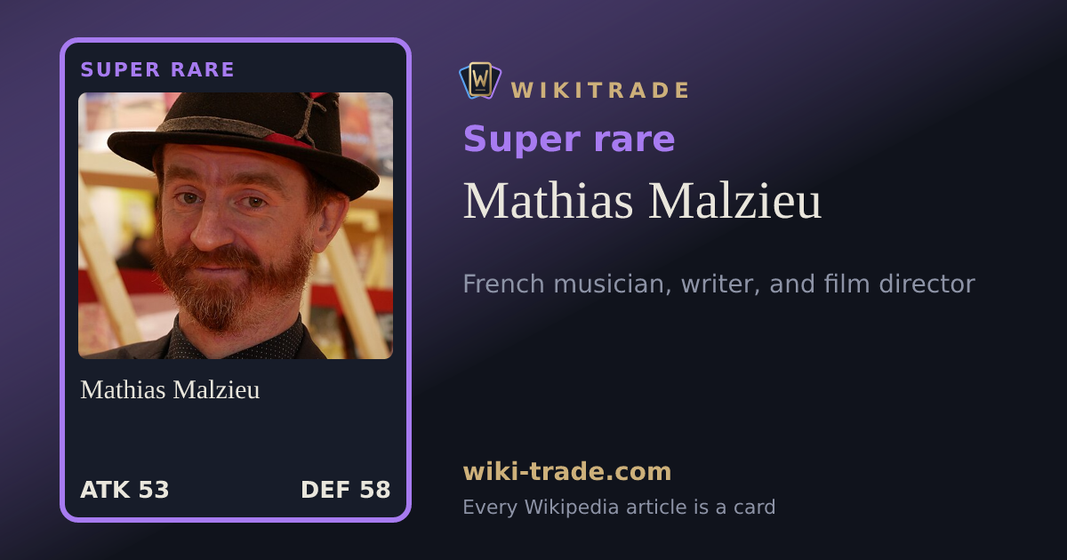 Mathias Malzieu — Super rare card