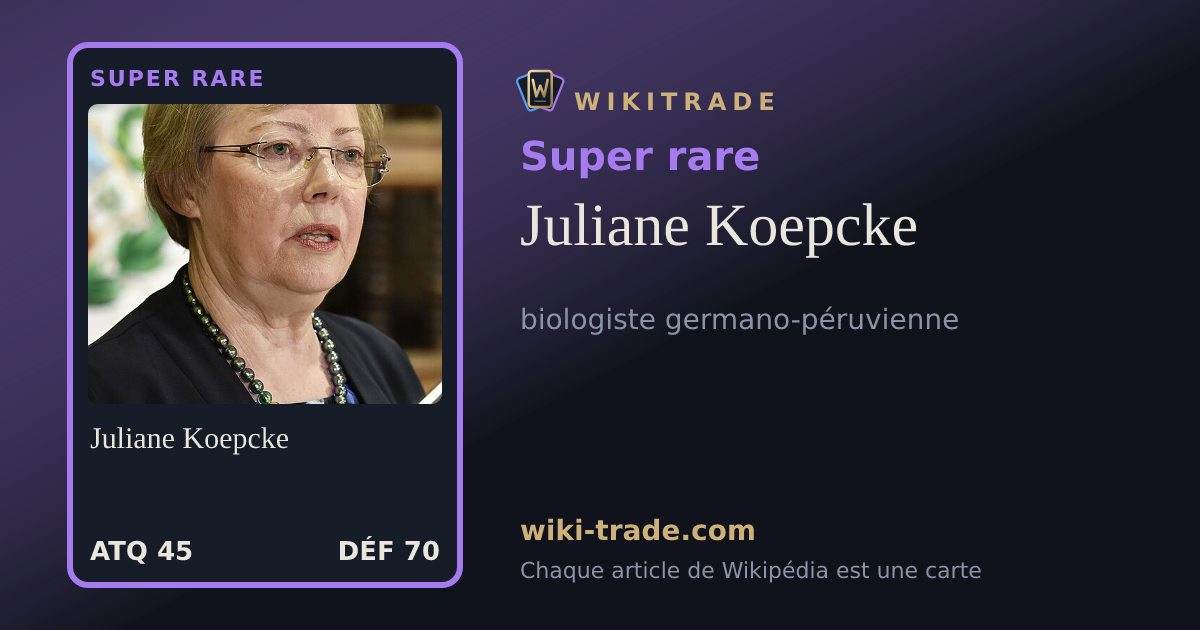 Juliane Koepcke — carte Super rare