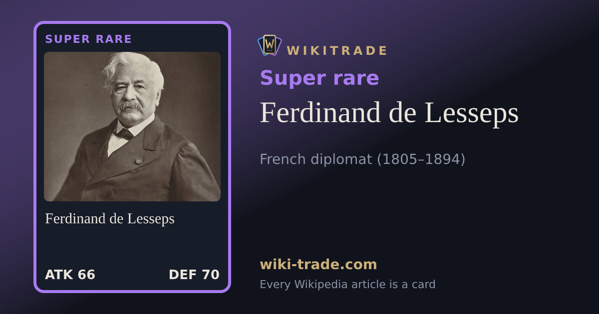 Ferdinand de Lesseps — Super rare card
