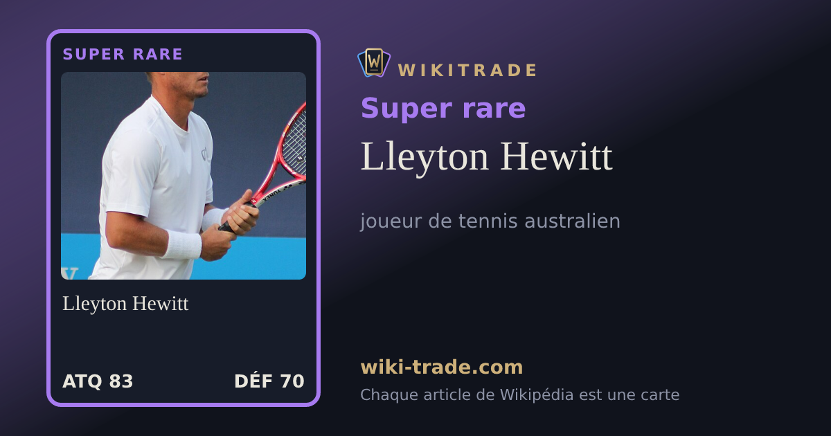 Lleyton Hewitt — carte Super rare