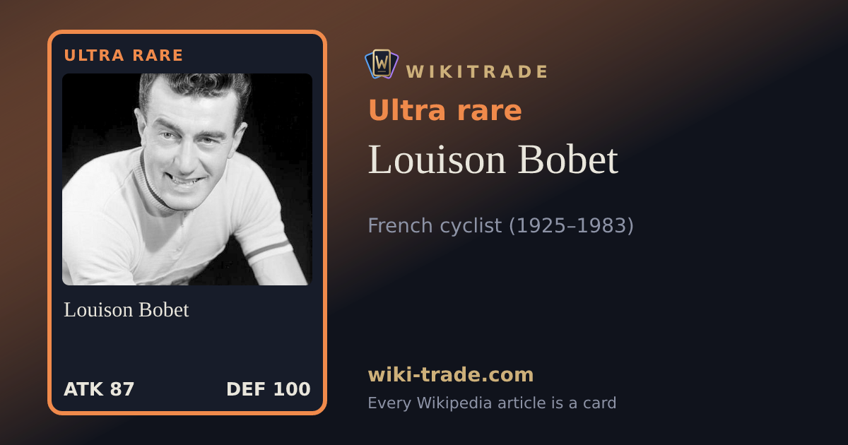 Louison Bobet — Ultra rare card