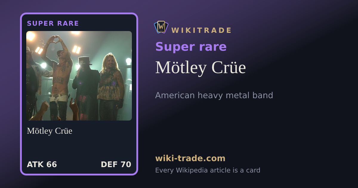 Mötley Crüe — Super rare card